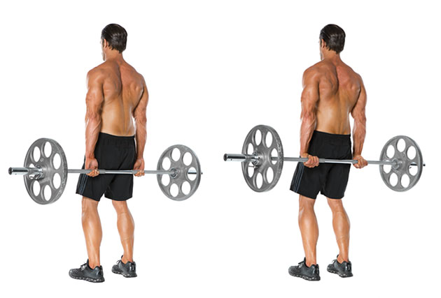 Behind the back forearm curls