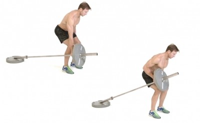 One Arm Barbell Row: