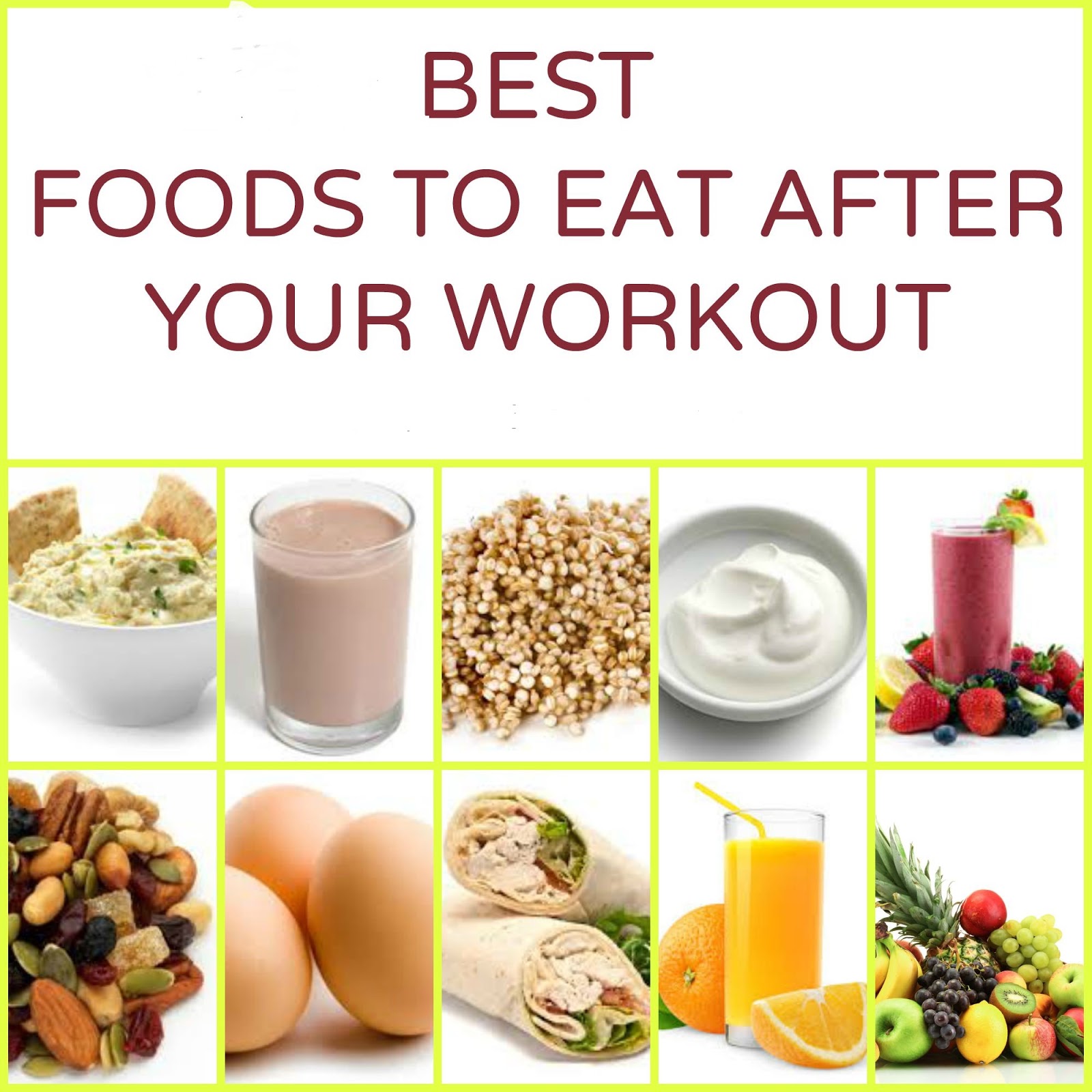 Best Foods To Eat After Working Out